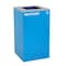 Alpine Industries 87 Gal. 3-Stream Steel Blue Recycling, Green Mixed, and Black Commercial Trash Can Station ALP4450-BLK-KIT22 - alternate 8